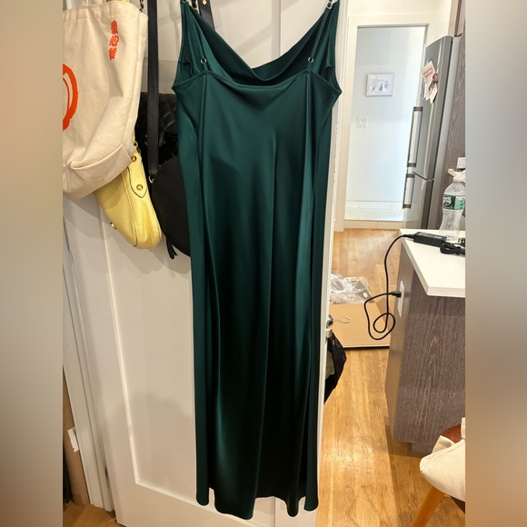 NWT Fleur du Mal Cowl Neck Slip Dress Evergreen Size S - Picture 2 of 5